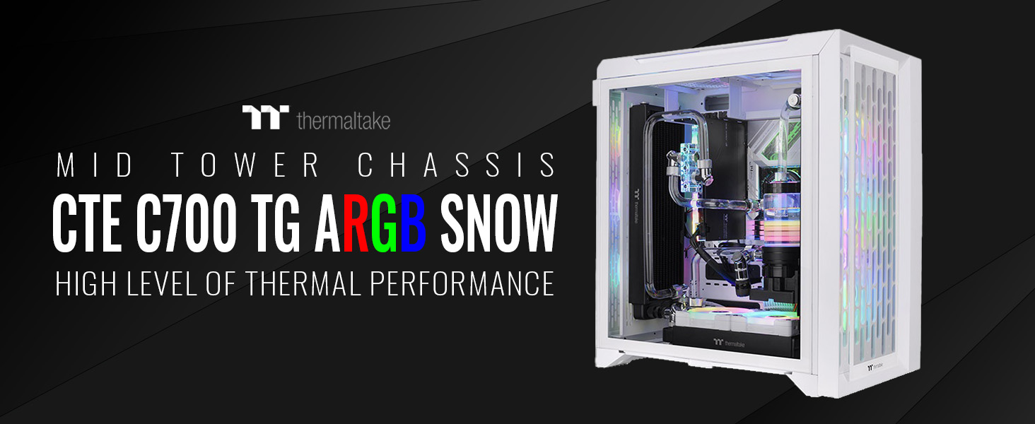 Thermaltake CTE C700 TG ARGB Snow Mid Tower Case